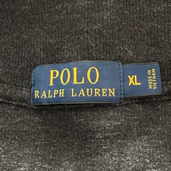Polo Ralph Lauren Mens Grey Quarter Zip Sweater With Green Logo Size Xl - Picture 4 of 4